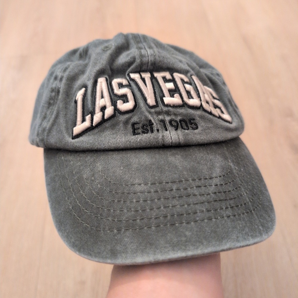 Robin Ruth Las Vegas Est 1905 Faded Green Souvenir Baseball Cap Hat Adjustable